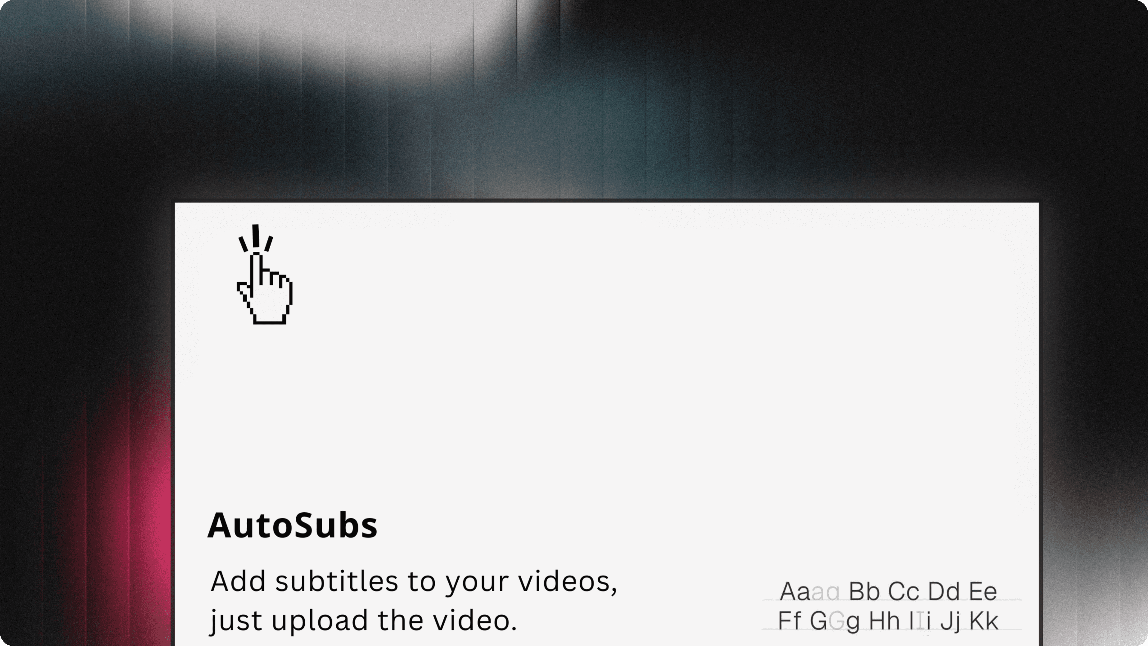 AutoSubs project cover